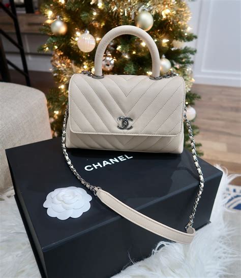 chanel twin top handle|Chanel small bag with handle.